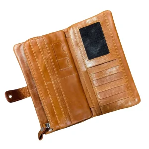 Ægte læder vintage clutch pung