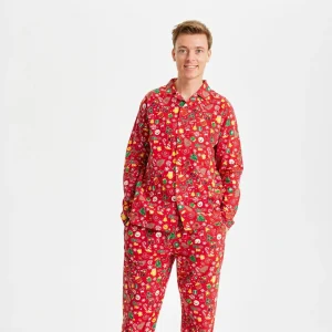 Crazy Julepyjamas Flannel Rød - Herre.